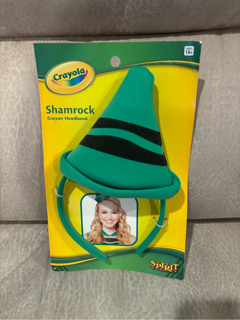 NWT: Crayola Shamrock Green Crayon Headband